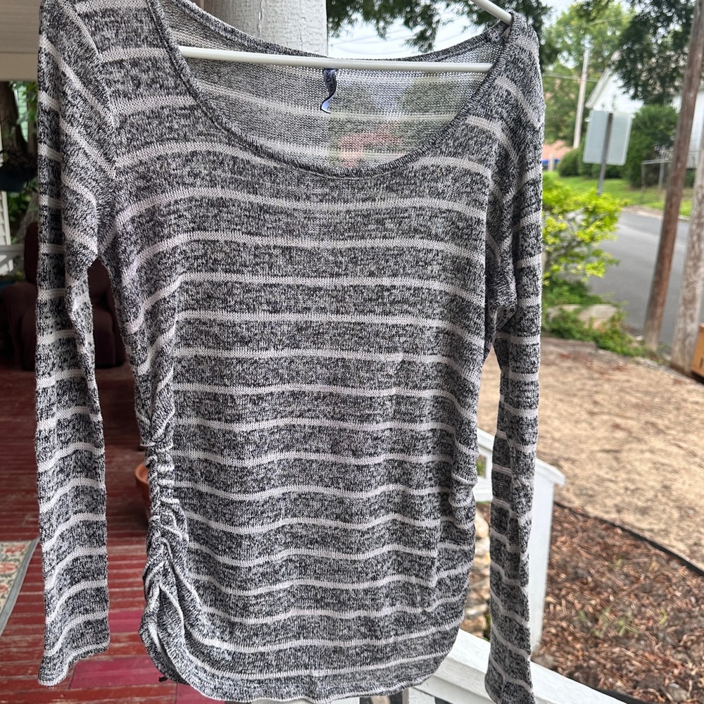 Grey and white summer sweater